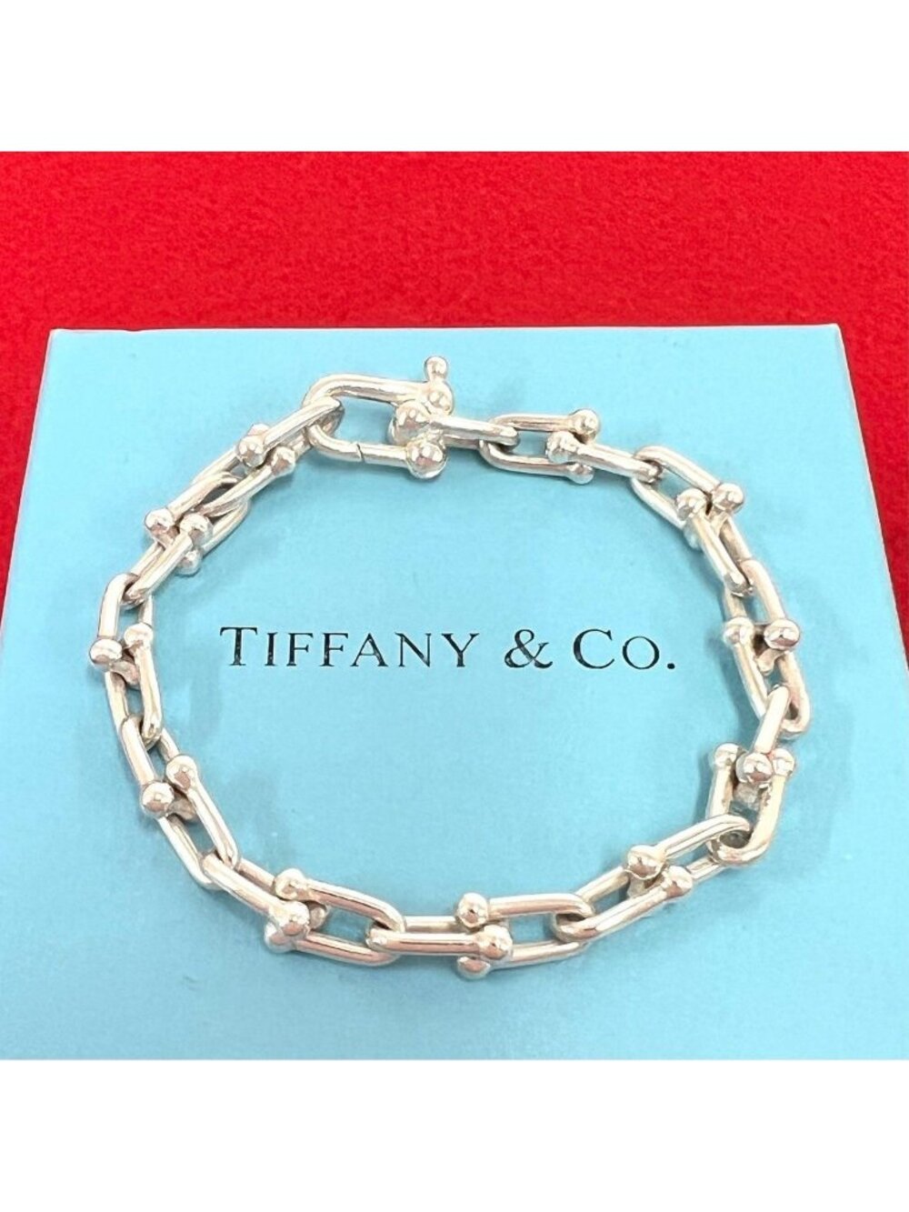 Tiffany & Co HardWear Small Link 24 Links Bracelet 925 Sterling Silver